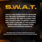 David Lim Instagram – Live to fight another day. The resilience of this show and our fans was on full display this past weekend. Getting cancelled on Friday and un-cancelled on Monday brought a whirlwind of emotions for all of us, as we’ve poured our hearts and souls into #SWAT for six amazing seasons. Even after the news of cancellation, it didn’t feel like it was over just yet. 

Thank you @sptv @cbstv and the entire @swatcbs fam for letting us give the show and our characters a proper send-off. And shout out to our fearless leader @shemarfmoore for always fighting for what’s right. 

SWAT. SEASON 7. THE LAST DANCE. LET’S GO!!! 🖐🏽✌🏽💥
