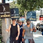 David Lim Instagram - Strength in numbers. The @swatcbs fam showed out on the picket lines! Give the writers and actors a fair deal, and let’s get back to work. 💥🪧💪🏽 #SAGAFTRAstrong #WGAstrong #rollswat Radford Studio Center