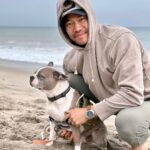David Lim Instagram - Breezy morning in Malibu with my boy @milesinla. 🐶💙🌊 #calilife Malibu, California