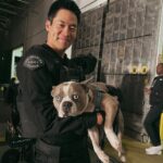 David Lim Instagram - Night shoot with my boy @milesinla. 🎥🐰 Subjective listening, tires quickly, and tends to gloss over his lines, but still a great scene partner. 😆 #swat #rufflife