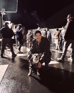 David Lim Instagram - Night shoot with my boy @milesinla. 🎥🐰

Subjective listening, tires quickly, and tends to gloss over his lines, but still a great scene partner. 😆 #swat #rufflife
