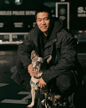 David Lim Instagram - Night shoot with my boy @milesinla. 🎥🐰

Subjective listening, tires quickly, and tends to gloss over his lines, but still a great scene partner. 😆 #swat #rufflife