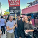 David Lim Instagram - Strength in numbers. The @swatcbs fam showed out on the picket lines! Give the writers and actors a fair deal, and let’s get back to work. 💥🪧💪🏽 #SAGAFTRAstrong #WGAstrong #rollswat Radford Studio Center