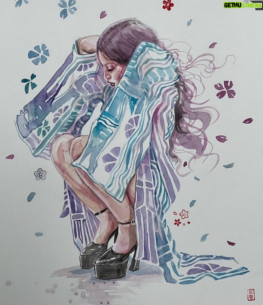 David Mack Instagram - New #Watercolors & Ink #Japan #Psylocke Modeled by @ComicKairi Original art & prints of my work are available at @kirbyscomicart . My new art book: THE MARVEL ART OF DAVID MACK ships soon! @CLoverpress I'm signing at @emeraldcitycomiccon #Seattle. DC for @awesomecons , & @wondercon in March. With ORIGINAL ART My creation of ECHO is #1 on Disney+ & Hulu MARVEL Assembled: The Making of ECHO out today. I was interviewed with @VincentDOnofrio about #ECHO & #Daredevil. Interview out now. In my story I shared the interview of @AlaquaCox on the Tonight show! I taught at the School for the Deaf in Africa, Asia, & Europe, in my work for the US State Dept, and the students love Echo all around the world. And now to see Echo embraced so personally here & on mainstream TV is moving. A heartfelt thank you to the cast & creators of the ECHO @Disney+ series, @AlaquaCox @sydneyfreeland @mariondayre @zahnmcclarnon @shoshannah7 #DarnellBesaw & all that I met & have yet to meet, for putting such heartfelt effort & thoughtfulness into this story & character & world. Sharing my watercolor art in honor of ECHO, including young Maya played by Darnell Besaw, Video at the ECHO premiere with the cast & creators. Legendary @VincentDOnofrio graciously telling the press that I created Echo & helped with his Kingpin performance on #Daredevil. Wonderful to view the Echo series with my co-creator & collaborators on that first story, @JoeQuesada, & @JimmyPalmiotti, (who also hired me to write Daredevil back then- 25 years ago, & on) & editor Nanci Q, @AmandaConner, & @ComicKairi, who filmed this moment & so many other photos & videos I will share with you here. I hope you enjoy the ECHO show. You can find my original art work at @KirbysComicArt