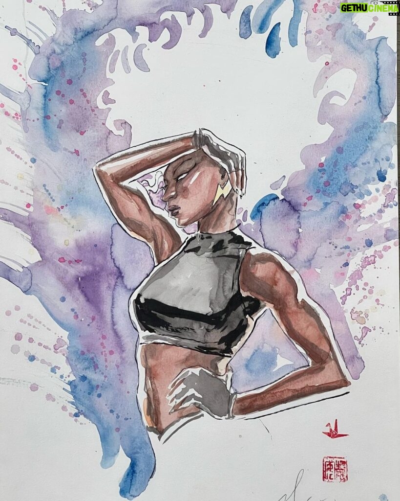 David Mack Instagram - My new #STORM cover to MARVEL's X-Men: Rise of the Powers of X. Original art & prints of my work are available at @KirybsComicArt. My new art book: THE MARVEL ART OF DAVID MACK ships soon! @clover_press I was interviewed with @VincentDOnofrio this week about #ECHO & #Daredevil. Will share it when it's public. In my story is the interview of @AlaquaCox on the Tonight show! I taught at the School for the Deaf in Africa, Asia, & Europe, in my work for the US State Dept, and the students love Echo all around the world. And now to see Echo embraced so personally here & on mainstream TV is moving. A heartfelt thank you to the cast & creators of the ECHO @Disney+ series, @AlaquaCox @sydneyfreeland @mariondayre @zahnmcclarnon @shoshannah7 #DarnellBesaw & all that I met & have yet to meet, for putting such heartfelt effort & thoughtfulness into this story & character & world. Sharing my watercolor art in honor of ECHO, including young Maya played by Darnell Besaw, Video at the ECHO premiere with the cast & creators. Legendary @VincentDOnofrio graciously telling the press that I created Echo & helped with his Kingpin performance on #Daredevil. Wonderful to view the Echo series with my co-creator & collaborators on that first story, @JoeQuesada, & @JimmyPalmiotti, (who also hired me to write Daredevil back then- 25 years ago, & on) & editor Nanci Q, @AmandaConner, & @ComicKairi, who filmed this moment & so many other photos & videos I will share with you here. I hope you enjoy the ECHO show. You can find my original art work at @KirbysComicArt