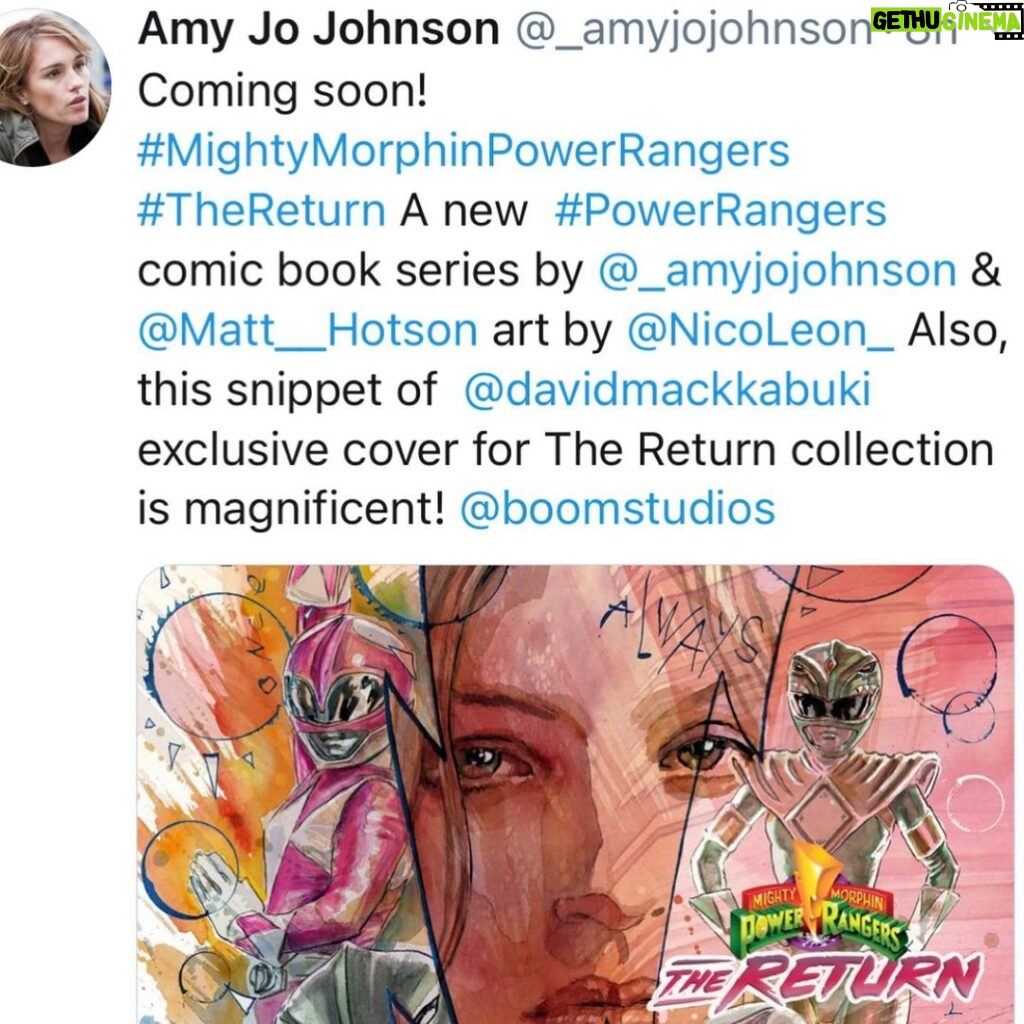 David Mack Instagram - Amy Jo Johnson @atothedoublej writer (& original Pink Power Ranger) shared some of the art I did for her new upcoming series. Will share more with you when she does :) Original art available at @KirbysComicArt LINK in my BIO If you haven't heard, the character ECHO I created when I was writing #Daredevil, has her own show! Played by #AlaquaCox @AlaquaCox with #Vincentdonofrio @VincentDonofrio My creation of MARVEL Studios #ECHO JANUARY on Disney+ Thanks all of you who have supported my books & work over the years! *I'm a guest at @fanexposf San Francisco #Thanksgiving weekend! #SanFrancisco Fri-Sun #MusconeCenter Nov. 24-26 *I'm signing at Ninja Exchange #SanDiego Nov. 18 & 19. With @jimLee & #System of a down @johndolmayan_ @TorpedoComics @Thatspidermanbooth *Signing in JAPAN Dec 2&3 at @BraveAndBold & @TokyoComicCon *Signing in #Hawaii Jan 6 & 7 at @HawaiiPopCon I will have a LIMITED amount of books at my table! & Prints & ORIGINAL ART! PRINTS! #princessmononoke 🤩 & Original Art at @KirbysComicArt (LINK in my BIO!) Thank you so much for the #Birthday wishes! & kind & thoughtful messages! I'm so grateful! Thanks for making #NYCC so epic! Thanks for the AMAZING orders on THE MARVEL ART OF DAVID MACK book! 200 + pages of my art at MARVEL! Include ECHO, Daredevil, my art on the Winter Soldier Film Titles, Jessica Jones opening titles & more! Can still order it at LINK in my BIO @clover_press Can you believe it's 25 years since I first created ECHO on my first work at MARVEL as WRITER for #Daredevil? And 30 years since my first KABUKI story! (Which is what got me the offer to start writing Daredevil at Marvel. All my KABUKI books at @DarkHorseComics. Including our creator-owned series called COVER with @brianmbendis , inspired by my overseas work for the US State Dept. Updates on KABUKI soon! My ART & PRINTS @KirbysComicArt LINK in my BIO