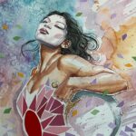 David Mack Instagram - Sharing a new work in progress. It mayyyyy be an upcoming cover for KABUKI 30th anniversary... Watercolor. Mixed media. Modeled by @comickairi. All my KABUKI books at @DarkHorseComics. Including our creator-owned series called COVER with @BrianMbendis, inspired by my overseas work for the US State Dept. Can you believe it's 30 years since I created the first KABUKI books, & 25 years since my first work for #Daredevil, & creating #ECHO?! Updates on KABUKI soon! I will be SIGNING at: @dragoncon ATLANTA @baltimorecomiccon ! BALTIMORE @RoseCityCC! PORTLAND @nycomiccon NEW YORK #SanFrancisco Expo! SF BAY AREA @braveandboldart TOKYO JAPAN @TokyoComicCon #Japan! Thanks for the incredible orders on THE MARVEL ART OF DAVID MACK book! Can still order it at LINK in my BIO @clover_press Find prints & originals of my work at @KirbysComicArt & if you want CGC signings of my work but can't make it to a convention, @cgcsignatureseries is offering my Signature & REMARQUES on books now through Sept 29. My creation of MARVEL Studios #ECHO Nov 29 on Disney+ Thanks all of you who have supported my books & work over the years!