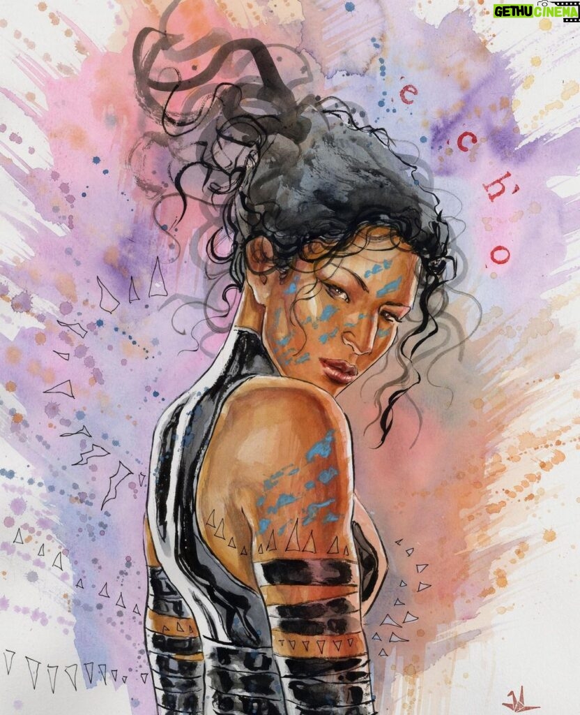 David Mack Instagram - My #ECHO #MayaLopez for @playmarvelsnap revealed! ORIGINAL ART available! At @KirbysComicArt -LINK in my BIO My creation of ECHO #1 on Disney+ Hulu I'm signing at @emeraldcitycon #Seattle. DC for @AwesomeCon, & @WonderCon in March. With ORIGINAL ART My new art book: THE MARVEL ART OF DAVID MACK out soon from @CLoverpress My #BrandonLee #Crow brush & ink drawings sold out fast. Because people asked, we offered a few more at @KirbysComicArt just now. Msg @KirbysComicArt Happy #LunarNewYear! My new #Dragon PRINT for #LunarNewYear will be offered Sunday. Last years, Tiger & Rabbit PRINTS (& original art) still available now at @KirbysComicArt I was interviewed with @VincentDOnofrio about #ECHO & #Daredevil. Interview out now. I taught at the School for the Deaf in Africa, Asia, & Europe, in my work for the US State Dept, and the students love Echo all around the world. And now to see Echo embraced so personally here & on mainstream TV is moving. A heartfelt thank you to the cast & creators of the ECHO @Disney+ series, @AlaquaCox @sydneyfreeland @mariondayre @zahnmcclarnon @shoshannah7 #DarnellBesaw & all that I met & have yet to meet, for putting such heartfelt effort & thoughtfulness into this story & character & world. Sharing my watercolor art in honor of ECHO, including young Maya played by Darnell Besaw, Video at the ECHO premiere with the cast & creators. I hope you enjoy the ECHO show. Video of Legendary @VincentDOnofrio graciously telling the press that I created Echo & helped with his Kingpin performance on #Daredevil. Wonderful to view the Echo series with my co-creator & collaborators on that first story, @JoeQuesada, & @JimmyPalmiotti, (who also hired me to write Daredevil back then- 25 years ago, & on) & editor Nanci Q, @AmandaConner, & @ComicKairi, who filmed this moment & so many other photos & videos I will share with you here. @marvelsnapitalia.it marvelsnap @marvelsnap.id @marvelsnaphub