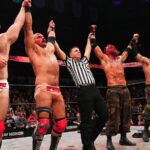 David Michael Harwood Instagram - One year ago, today, we the had the greatest match of our career. To me, it encapsulates everything FTR has represented; emotion. We couldn’t have achieved that without having our equals there to bring that emotion out of us. The story going into this match proves that, whatever you believe, there HAS to be something bigger than us out there. This night, we all 4 sat in the locker room, no one around, bloody from head to toe, each with a tequila in our hand, talking about the end of this rivalry. How we’ll never experience anything like this again. How all four of us, from now until forever, would be connected; and we were ok with that. How years from now, decades from now, we’d be traveling to conventions and meet & greets just to talk about this rivalry and THIS ONE MATCH in particular. Then it all changed. The picture of Jay, the intensity on his face, a chain wrapped around my mouth, the emotion in Paul, Cash desperately doing everything in his power, even if it means losing, to save his best friend from death while Mark is using every last ounce of energy in his body to block him, is the greatest snapshot of my career. Everyone that had a hand in this match & this moment, from Tony, The Briscoes, Cash, Paul, Posey, the camera men, the producers, I can’t thank you enough for what you’ve given me, my career, and my life.
