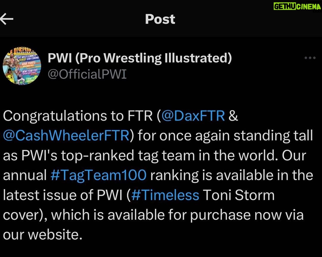 David Michael Harwood Instagram - A Decade of Double Teams 7 ⭐️ 10X #1 (2x) Living Legends Top Guys FTR Forever The Revival