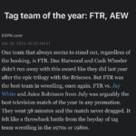 David Michael Harwood Instagram - 2023 has been a ride. ESPN Tag Team of The Year (2x). PWI #1 Tag Team (2x). AEW Tag Team Champions (2x). Greatest Collision Match ever. Greatest live TV match ever. Still working our way to Greatest Tag Team of All Time. LFG.