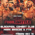 David Michael Harwood Instagram - Next Friday, 12/15 #ROHFinalBattle Dallas Metroplex 7pm ET/6pm CT WatchROH.com #BCC's @claudiocsro + @bryanldanielson + @jonmoxley vs @m.briscoesr + #FTR's @daxharwood + @cashwheelerftr Next Friday at Final Battle, six of the world's best wrestlers will fight to honor Jay Briscoe! Curtis Culwell Center