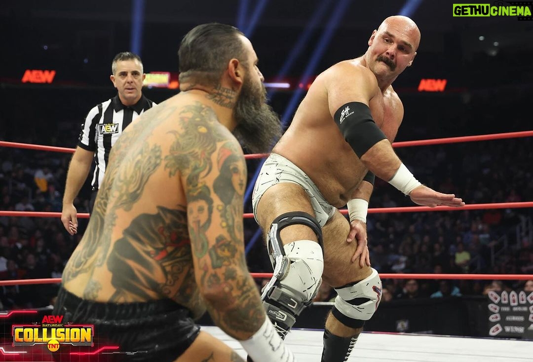 David Michael Harwood Instagram - “#AEWCollision was designed for…” misfits. The main events. The physicality. The emotion. The characters. The show for the fans. . We’re fighting an uphill battle, but we won’t ever quit. . We are The Gatekeepers. We are The Colliders. Top Guys, out. #LivingLegends #TopGuys #FTR #AEWCollision