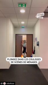 David Mora Instagram - Double équipe ce jour-là avec @gregoirebonnet.off et @amelieetasse De bons moments de rigolade avec ma mère de jeu @artursophie et mon beau papa @micheljonaszofficiel Sans oublier la directrice de bricoflex, platiste et chanteuse révolutionnaire @anneelisabethblateau