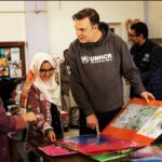 David Morrissey Instagram - No matter how old you are, you're always learning. When I visited Pakistan with @Refugees I met many people who were forced to flee Afghanistan. One thing that united them was how education gave them hope away from home — whether it was simply being able to go to school or learning new skills in the dress-making workshops run by UNHCR. This #WorldRefugeeDay, I just wanted to take a moment to say that refugees everywhere must get the chance to learn and grow. It’s one way we can help communities thrive for everyone. ©️ UNHCR/Andy Hall @UNRefugeesUK