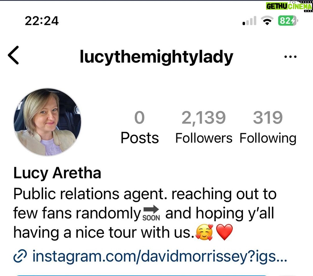 David Morrissey Instagram - This is a scam folks! Don’t follow this woman!