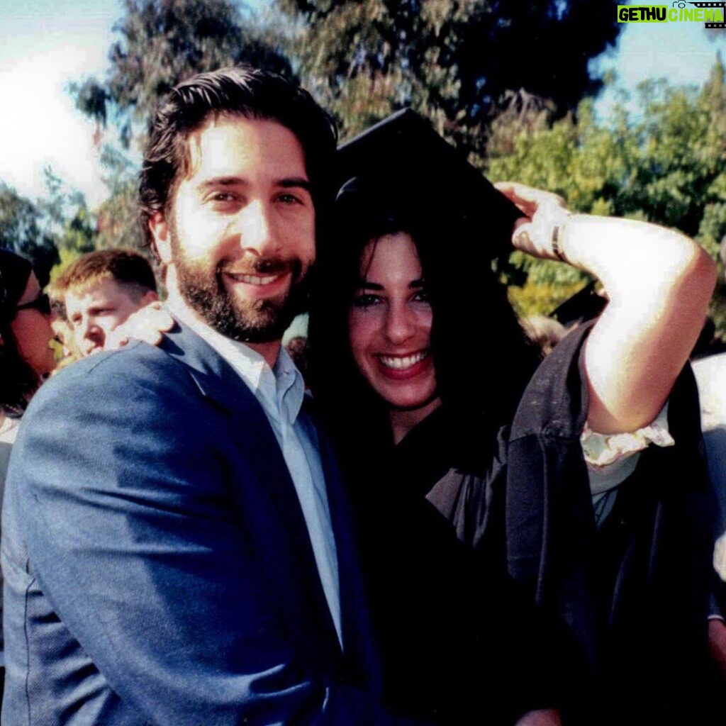David Schwimmer Instagram - National Sibling Day was yesterday, and I just wanted to take a moment to celebrate and thank my big sister... She's been there for me through thick and thin, through so much laughter and, yes, tears (like when she "accidentally" slammed the bathroom door on my hand). I couldn't be more grateful to have such an amazing person in my life. Love you Ellie. And don't forget... I'll always be younger. Ha.