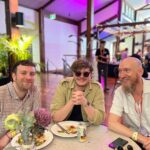 David Thewlis Instagram – James and Jay from @yardactband seemed more than happy with the meal I cooked for them using only ingredients I found on the floor of their tour bus. Nicely washed down with a tin of I Cant Believe it’s Not Better Beer. 

Thanks to all the beautiful people at @lanewayfest for a very memorable day and night. I should never have let @finneas shave my head though. I’ll be in trouble at work. Sydney, Australia
