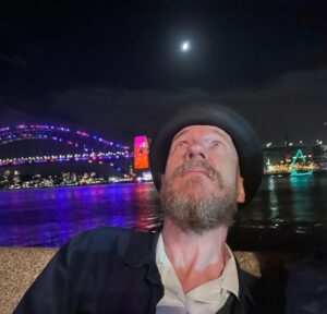 David Thewlis Instagram - Moon photos always seem like such a great idea until you take them. The same goes for wearing a small scooter tyre on your head.