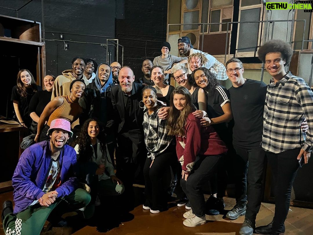David Thewlis Instagram - Staying in influencer mode I’m urging you to see Get Up, Stand Up, the multi award winning West End Bob Marley musical directed by my dear old friend @clint_dyer_ . It’s a spectacular and moving experience. At one point I got so over excited I leapt onto the stage for this photo opportunity. There was a brief scuffle but the play managed to continue once I was escorted back to my seat. @getupstandupldn #GetUpStandUp