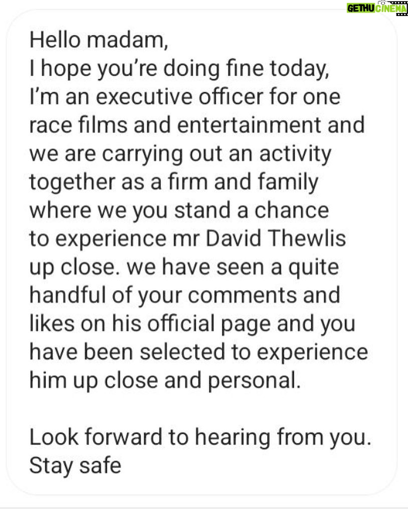 David Thewlis Instagram - Surely I don’t need to tell you that this is poorly conceived and creepy nonsense. Not even I have experienced myself up close and personal. If it comes your way please report 🙏