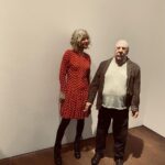 David Thewlis Instagram - Hermine and I hanging out with strange unfriendly looking little bloke sculpted by dear old bearded painter pal @stuartpearsonwright at his new show at @flowersgallery Yes that’s right he’s some sort of genius and it’s enough to make you sick with envy. I can draw quite a decent fish but not without sticking my tongue out and breathing through my nose. Even then then I’ve never been asked to exhibit any of my fish. The exhibition is on till November 25th. Go and have your picture taken with a strange unfriendly looking little bloke. He won’t mind. 📸 @lorna_may_ (check her out too!)