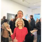 David Thewlis Instagram - Hermine and I hanging out with strange unfriendly looking little bloke sculpted by dear old bearded painter pal @stuartpearsonwright at his new show at @flowersgallery Yes that’s right he’s some sort of genius and it’s enough to make you sick with envy. I can draw quite a decent fish but not without sticking my tongue out and breathing through my nose. Even then then I’ve never been asked to exhibit any of my fish. The exhibition is on till November 25th. Go and have your picture taken with a strange unfriendly looking little bloke. He won’t mind. 📸 @lorna_may_ (check her out too!)