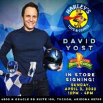 David Yost Instagram – TUCSON, AZ – I am very excited to announce that I will be appearing at @harleystoysandcomics on Sunday APRIL 3rd from 12-4 PM. It should be a lot of fun! Come say Hi! #powerrangers #mightymorphinpowerrangers #blueranger #affirmative #affirmyourself #quantumcontinuum Harley’s Toys and Comics