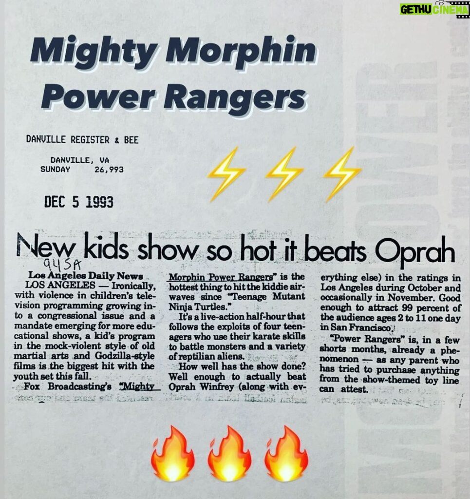 David Yost Instagram - DAY 10 - 12 DAYS OF HOLIDAY GIVING GIVEAWAY Question: what is the name of the daytime talk show queen the Mighty Morphin Power Rangers beat in the ratings? (Answer: Oprah) Make sure you’re following me and write the correct answer to be able to win. #affirmative #affirmyourself #powerrangers #blueranger #12daysofholidaygivinggiveaway Hollywood, California