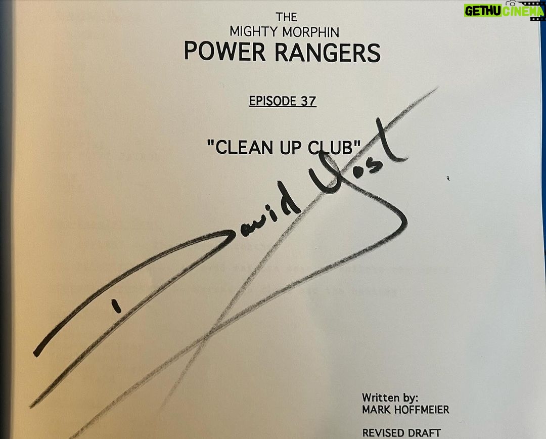 David Yost Instagram - Day 9 Question - In Episode 37 entitled “Clean UpClub,” what was Jason’s line that I read out loud during my IG Live. Write your answer below for your chance to win. Make sure you’re following and write only the answer. Thanks for playing the #12DaysOfHolidayGivingGiveaway Hollywood, California