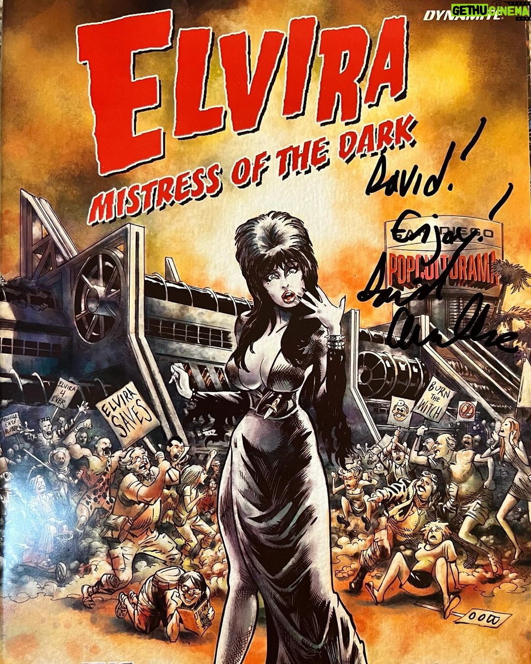 David Yost Instagram - DAY 4 QUESTION of the #12DaysOfHolidayGivingGiveaway - In the Comicbook, Elvira Mistress of the Dark the Wrath of Con, what is the name of the Mistress I, David Yost, help out in the story? Write your answer below for a chance to win! Clue: The answer is in the title I will reveal the winner tomorrow, Wednesday December 6, 2023 at 7 PM Pacific / 10 PM Eastern Story written by: @david_avallone_freelance and @therealelvira Hollywood, California