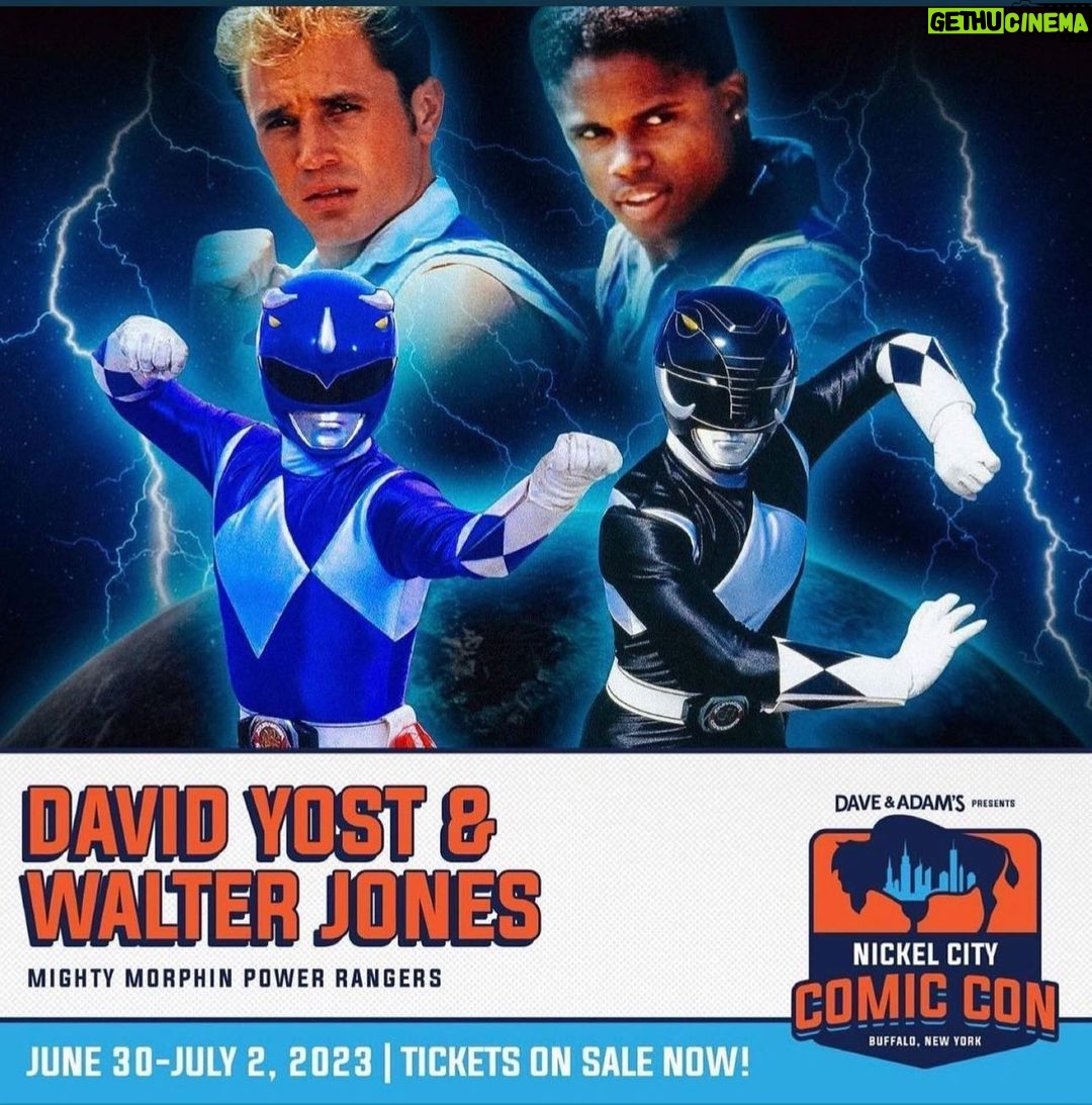 David Yost Instagram - BUFFALO, NY - I’m excited to announce that I’ll be appearing at @nickelcitycon with @walterejones June 30-July 2! If you’re in the west NY or upstate NY area please come check us out! #powerrangers #blueranger #blackranger #affirmative #affirmyourself Buffalo, New York