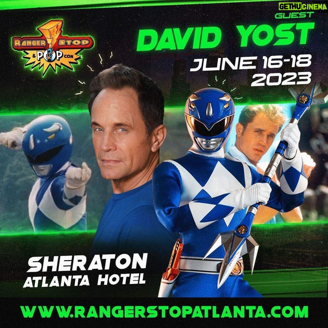 David Yost Instagram - ATLANTA, GA - in case you missed it, I’ll be appearing at @rangerstopandpop June 16-18! Should be a fun time! Hope to see you there! #powerrangers #mightymorphinpowerrangers #blueranger #affirmative #affirmyourself