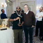 Davido Instagram - An unforgettable evening in Paris where we celebrated with a personalised edition of L’Or de Jean Martell Réserve du château. That’s Timeless energy⏳✨ #Martell #BeTheStandoutSwift Please enjoy responsibly. Forward only to people of legal drinking age. Paris, France