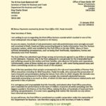 Dawn Butler Instagram - I've written to the Government along with @KateOsborneMP about bonuses to Post Office executives, funded by taxpayers money. It is disgraceful and the Government must recover millions given to executives, including CEO Paula Vennells. My letter #PostOfficeScandal