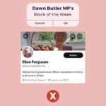 Dawn Butler Instagram - This week’s Block of the Week comes from a former local government officer. Thankfully this racist is now retired, imagine the decisions this ignorant person made. I'm concerned for the damage she has done during her career. I will never stop calling out abuse and blatant lies! #ButlerBlocks
