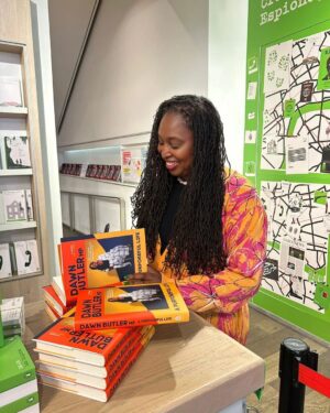 Dawn Butler Instagram - Seeing my debut book in a bookstore window for the very first time!

Pinching myself – the pride is overwhelming. ☺️

Couldn't resist popping in to @foylesforbooks in Charing Cross and autographing a few copies. Get yours before they fly off the shelves! #APurposefulLife