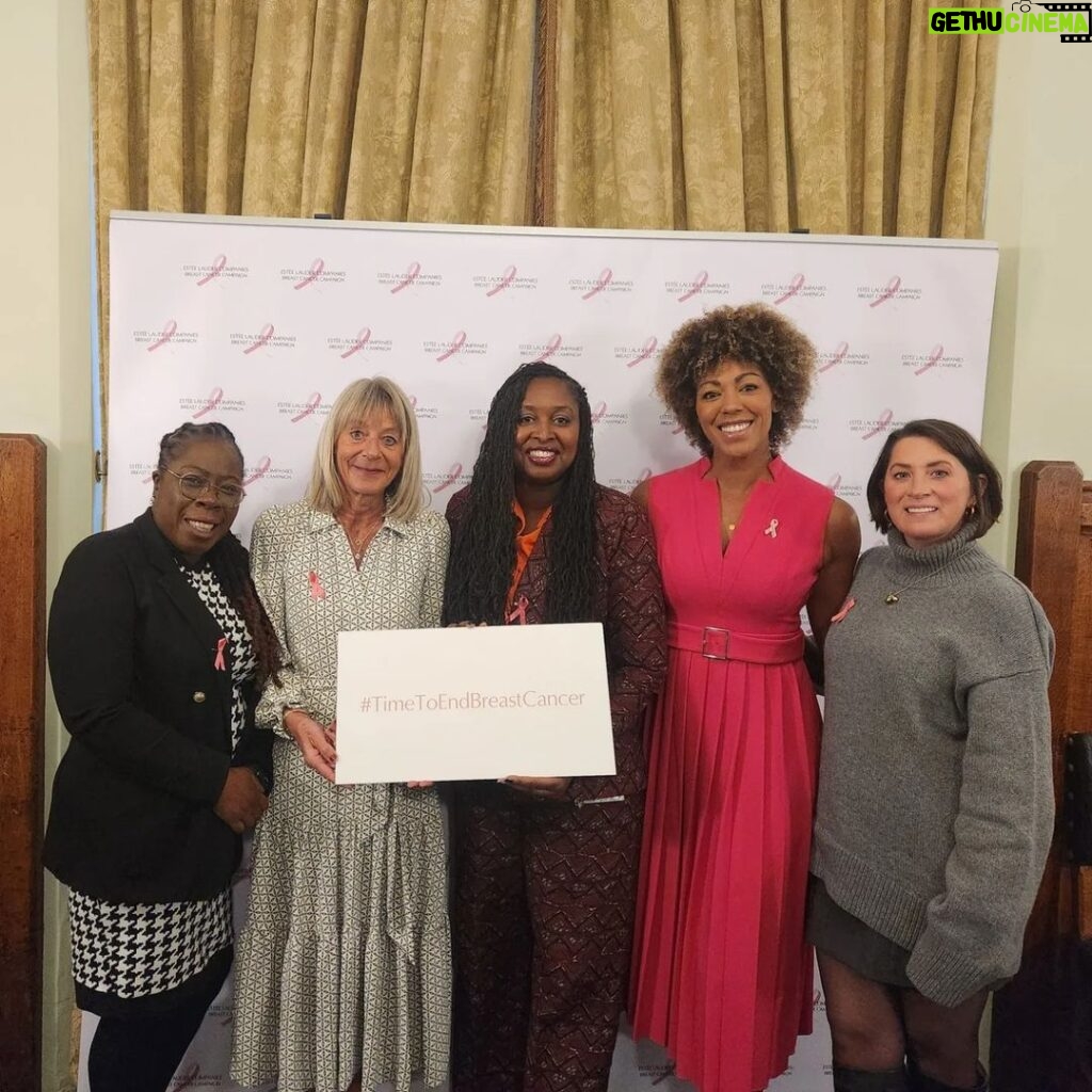 Dawn Butler Instagram - Such a pleasure to host @esteelaudercompanies as we campaign #TimeToEndBreastCancer no one should be dying from breast cancer. Breast cancer is the most common form of cancer and we must work to ensure it is caught early. Big thank you to all the cross party MPs who came along🩷