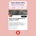 Dawn Butler Instagram - This week’s Block of the Week is this vile racist abuse. Interesting to see they have @reformparty_uk in their bio. One of many disgusting comments I’ve received in recent days, which I’ve reported to the police. The abuse never stops, but I will never stop calling it out.