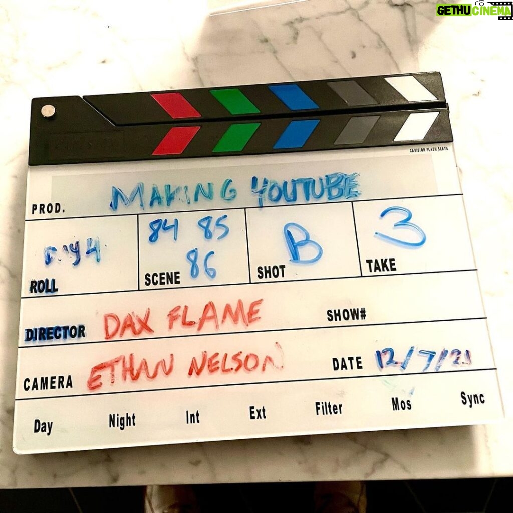 Dax Flame Instagram - On New Year’s Eve I released my debut feature film, Making YouTube, fulfilling my ultimatum and accomplishing my lifelong dream of becoming a movie director. I cannot believe it. I couldn’t have done it without the help of so many beautiful talents, from the cast to the crew to the locations, everyone and everything came together to make an incredible movie. I hope that Making YouTube is one of the more important modern biopics. And being a biopic about the incredible Chad Hurley, the subject matter was near and dear to my heart. Thank you to all the incredibly talented people who helped make this movie! You are all kind and amazing! 2022 will be very zen. P.s. To get the movie out by our New Year’s Eve midnight deadline, we had to rush through sound mixing, but I’m hoping to release a remastered audio version very soon! (Thank you everyone who has watched so far!)
