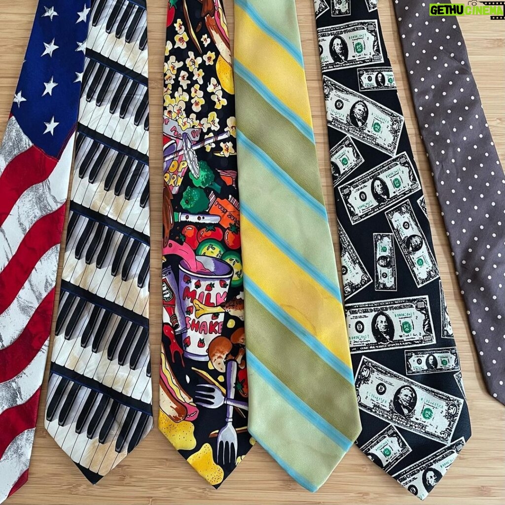 Dax Flame Instagram - When I was a teenager I used to love wearing ties! Nowadays I never wear them haha, but while searching a drawer for a specific shirt today I came across my ties and decided to take a photo of some of my old favorites : ) (You can actually see me wearing the yellow and green tie on the cover of my first book in the 2nd photo!)