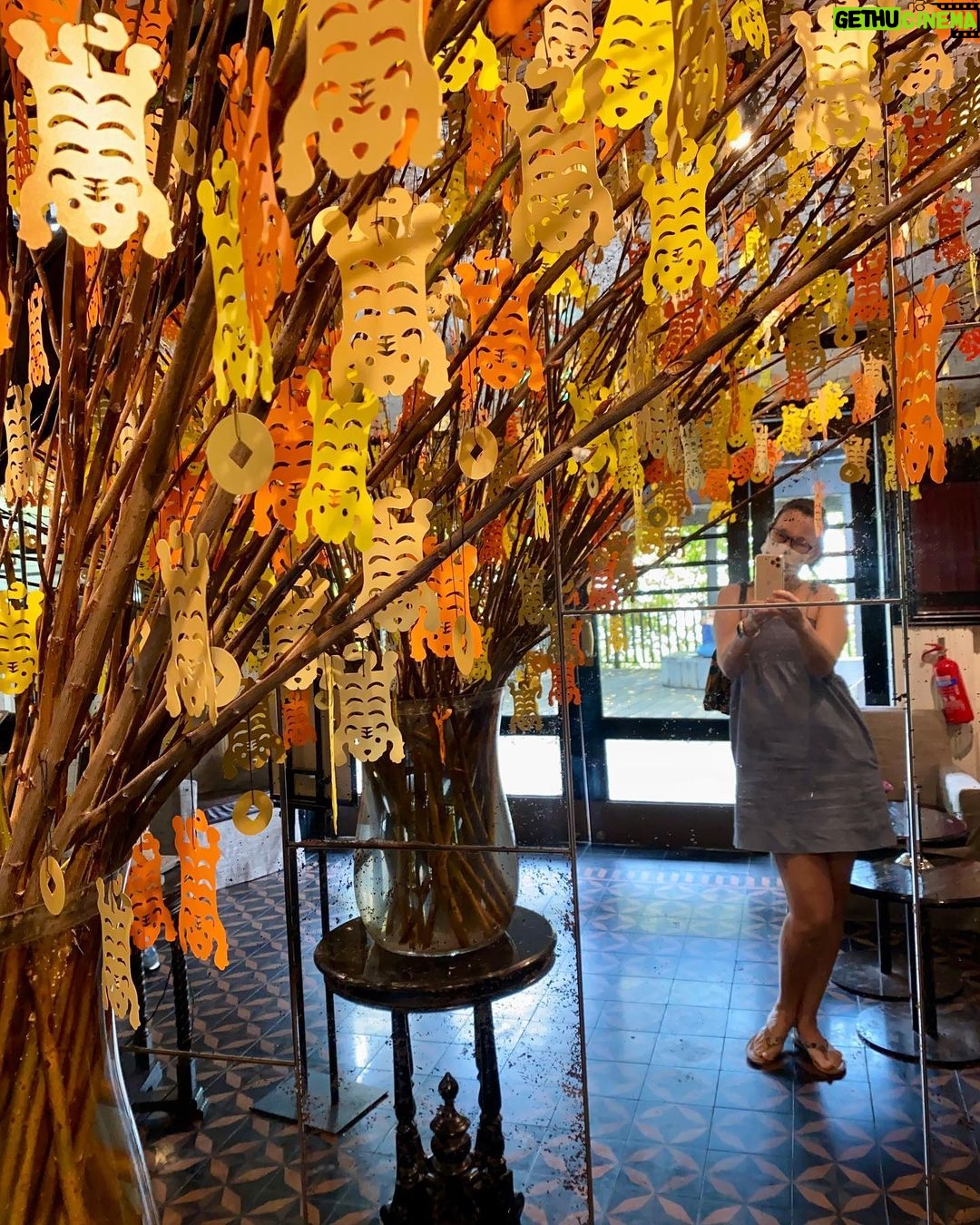 Deanna Yusoff Instagram - This CNY decoration is one of my favourites. What do you think the year of the Tiger will bring for you? #cny2022 #yearofthetiger #tiger #decoration #orange #yellow #celebration PS.Cafe at Ann Siang Hill Park