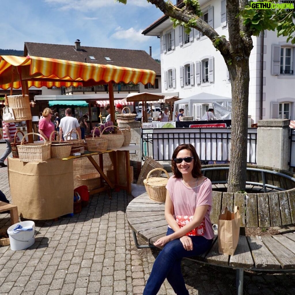 Deanna Yusoff Instagram - Was lovely to revisit my school in Gumefens, Switzerland. Attended final primary year nearly 40 years ago. Still loving this quaint little village in the land of cheese and chocolate. #deannayusoff #deannatravels #switzerland #gruyeres #primaryschool #gumefens #ecoleprimaire #marche #marcheprintanière #spring #actress #singer #emcee #model #eurasian #ysbh #traveltheworld #markets