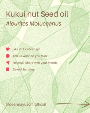 Deanna Yusoff Instagram - Kukui nut, also known as Aleurites Moluccanus, Buah Keras, Kemiri or Candlenut, is a type of nut that is commonly found in Southeast Asia, including Malaysia. It has been a delicious cooking ingredient for centuries but it's also magical when used as part of skin care and haircare.
 
Kukui Nut oil (Carrier Oil) is extracted from the nuts and has been used for centuries in traditional remedies. With its combination of essential fatty acids and vitamins E and A to soothe irritated skin, soften and moisturize dry patches and even out tone. It is also believed to have anti-inflammatory and antimicrobial properties, which may make it useful for treating skin conditions like eczema, psoriasis, and acne. This ancient Malaysian secret might just be the best kept beauty trick still. No wonder I'm using Kukui oil all the time in my formulations...it would make our grandmas proud!
 
#kukui #kukuinuts #kukuinutoil #aleuritesmoluccanus #kemiri #buahkeras #candlenutoil #malaysia #holisticskincare #singapore #naturalskincare #skinhealth #ingredient #complexion #skincareingredient #carrieroilsforskin #lightoil #carrieroils #coldpressed #psoriasis #certifiedformulator #edelbotanica #deannacreates #deannaformulates #actress