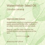 Deanna Yusoff Instagram - Watermelon seed oil has quickly become one of my go-to carrier oils for formulations. Its unique properties make it a perfect choice to use when creating natural skincare products. This oil (Citrullus Lanatus) is derived from the seeds of the watermelon fruit. It has gained popularity in recent years for its potential benefits for the skin. This amazing carrier oil is light yellow in colour and has a sweet, nutty scent. It is perfect for our climate as it is non-greasy and can penetrate deeply while giving you an extra boost thanks to its hefty helping of vitamin F (or omega 6s). Exciting news! My latest creation that will be out soon contains this oil. Keep an eye out for it...you won't want to miss this one! Hit the SAVE Button Now! #watermelonseedoil #citrullus_lanatus #seedoil #carrieroils #nongreasy #holisticskincare #holisticskin #ageingwell #naturalskincare #aging #wrinkles #wellaging #skin #skinhealth #ingredient #dryskin #complexion #skincareingredient #malaysia #certifiedformulator #edelbotanica #singapore #deannacreates #deannaformulates #actress