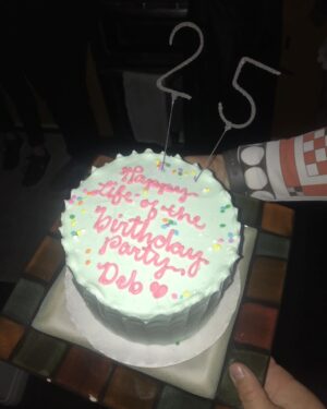 Debby Ryan Instagram - I turned 30 this summer, here are some of the birthday cakes of my 20s — 
Guess which one had my name spelled with an “ie” (classic) and then my friends rearranged the icing and guess which one my mom made 🏡