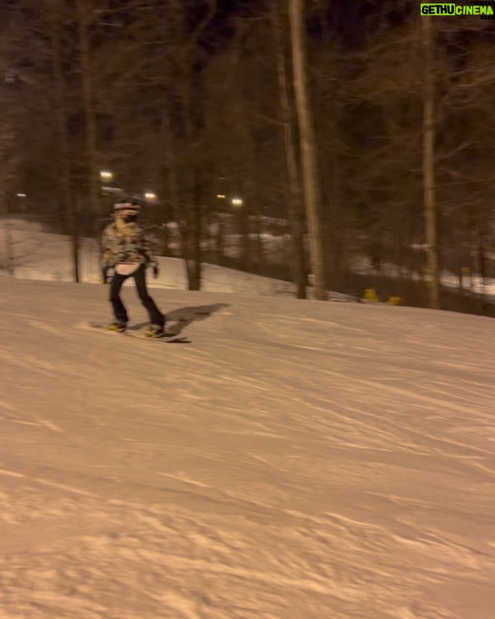Debby Ryan Instagram - nighttime is for carving slow and flirting on the slopes Night riders