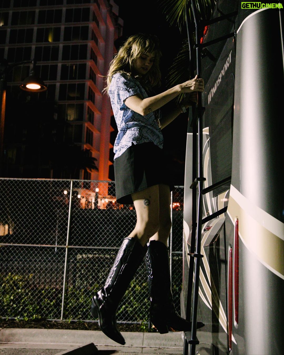 Debby Ryan Instagram - bus top. they don’t want you to know it’s the best view at a festival