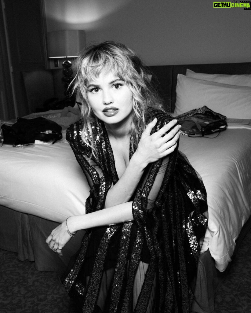 Debby Ryan Instagram - feels deeply gorgeous to step into @eliesaabworld ✨🥀 I married my dreamboy in my dream Elie gown, so Mr. Saab’s collections will always have a special place in my heart ✨ PFW