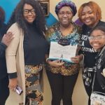 Deborah Roberts Instagram - Tina’s Tuesday Triumph. She didn’t want to be part of this “ring the bell “ club. No one does. But here she is! Bravely and boldly completing one phase of her cancer journey as she awaits the rest. I’m so very proud of and prayerful for my big sis as she shows us what true courage is. Despite roadblocks, including the loss of her beloved, Lawrence, more than a year ago, she presses on with family, faith and hope for a brighter day. We are lifting you up sweet sister. Hope you feel the #love